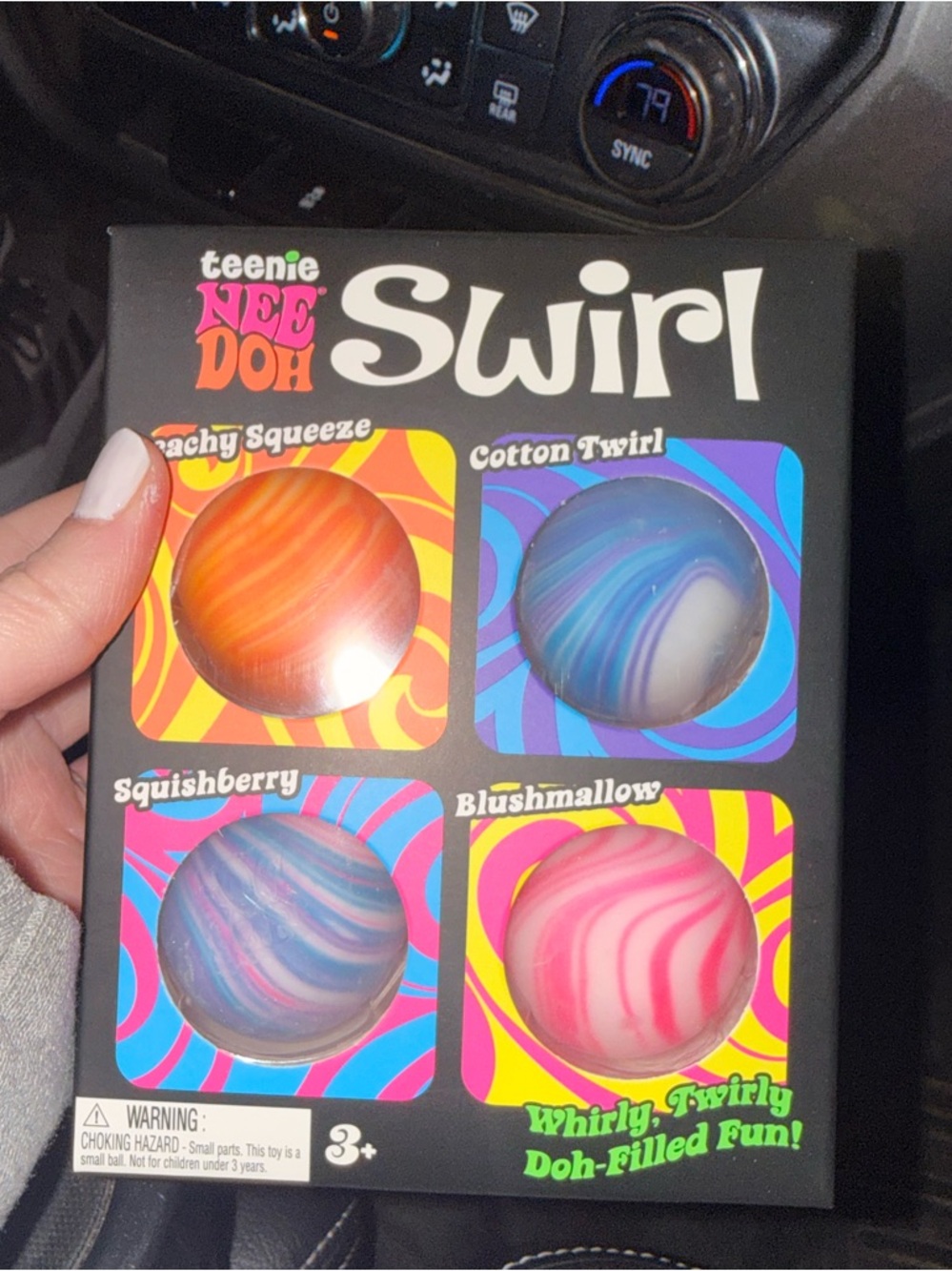 Teenie Nee Doh Swirl Doh-Filled Sensory Balls - Multicolor Pack